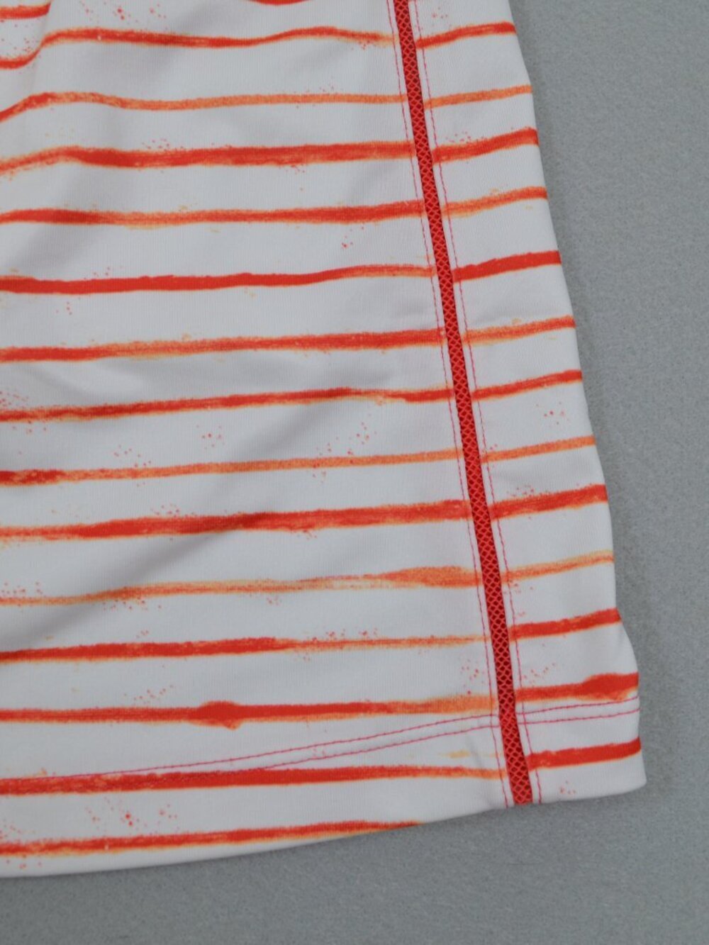 🍊⛳ Coral Bay Golf Skort Striped Orange White Skirt Shorts L - Picture 2 of 11